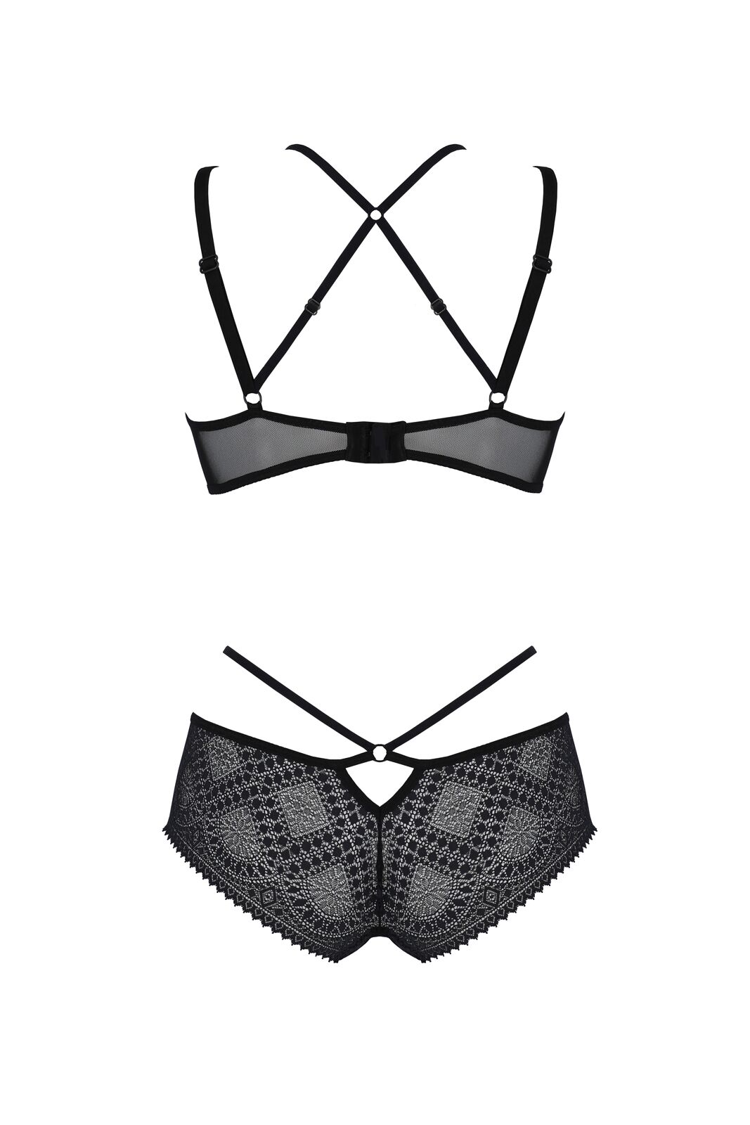 Комплект Passion DROSERA BIKINI black, L/XL, бюстгальтер і трусики-кюлоти