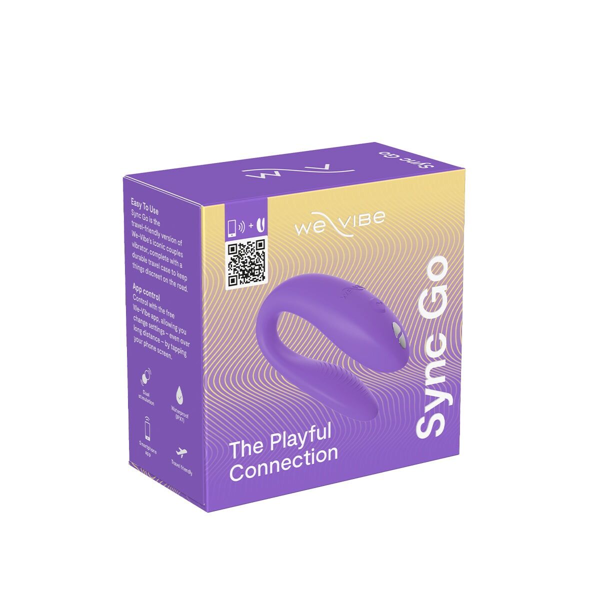 Смарт-вибратор для пар We-Vibe Sync GO Light Purple, тревел-кейс