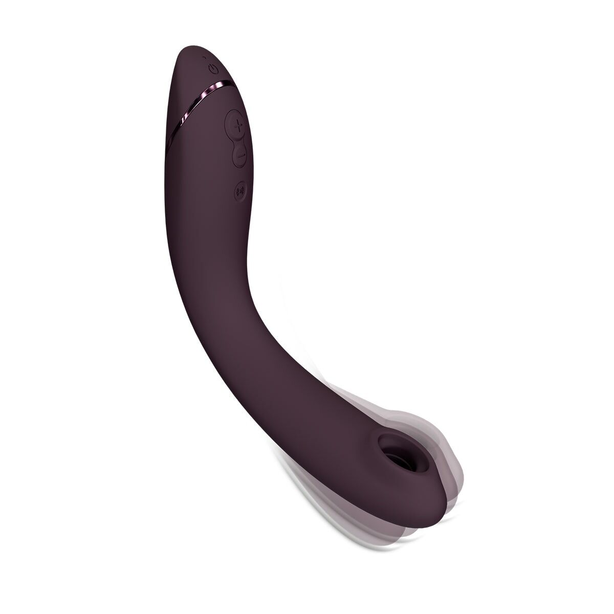 Вакуумний стимулятор для точки G та клітора з вібрацією Womanizer OG Aubergine, 12 рівнів, 3 режими