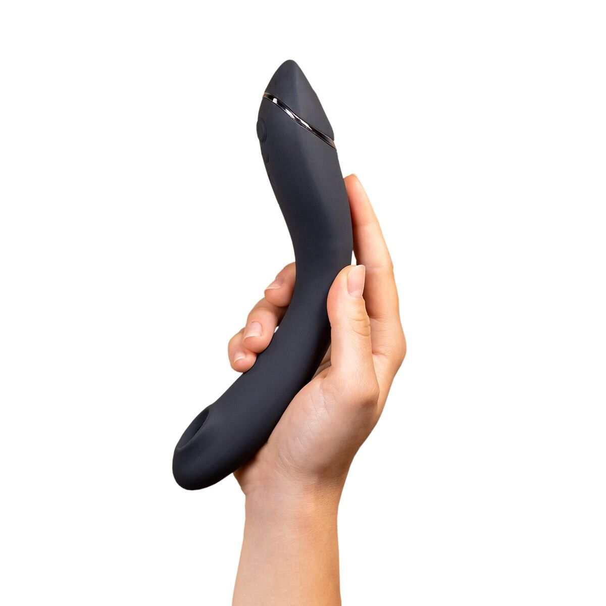 Вакуумний стимулятор для точки G та клітора з вібрацією Womanizer OG Dark Grey, 12 рівнів, 3 режими