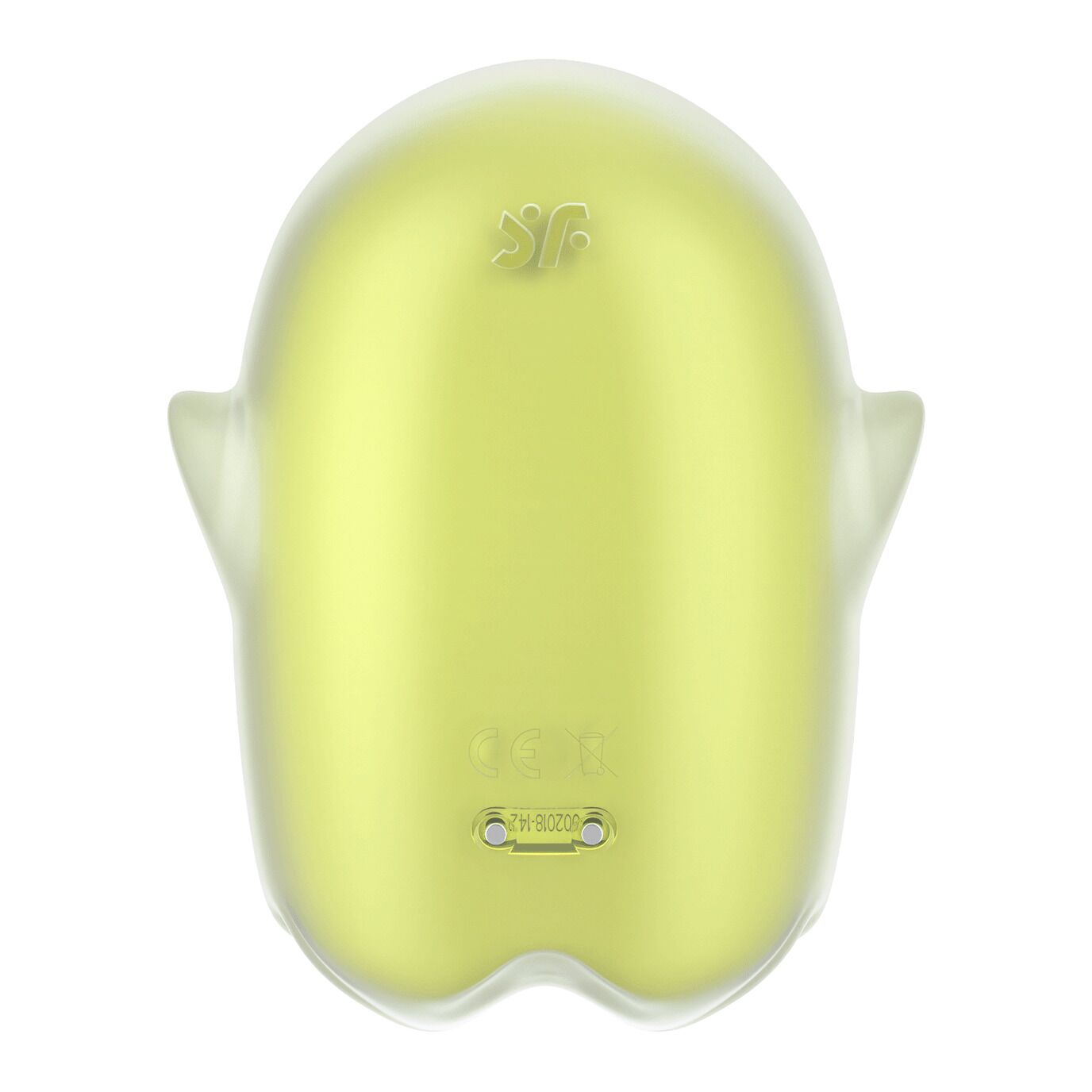 Вакуумный клиторальный стимулятор с вибрацией Satisfyer Glowing Ghost Yellow, светится в темноте