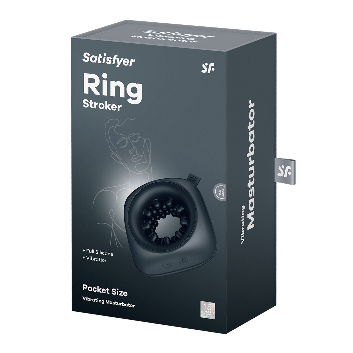 Мастурбатор Satisfyer Ring Stroker, 12 режимов вибрации, универсальный, компактный