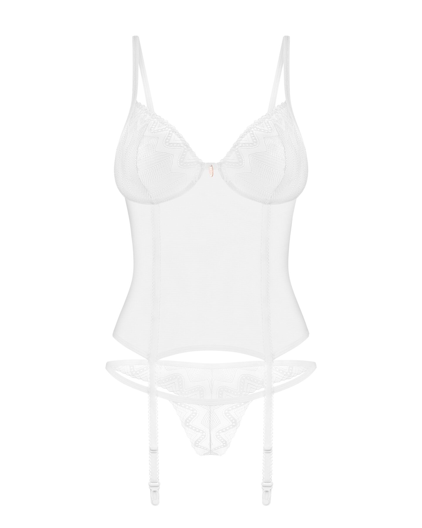 Корсет Obsessive Alissium corset&thong, M/L гнучкі кісточки, відкрита спина, стрінги в комплекті