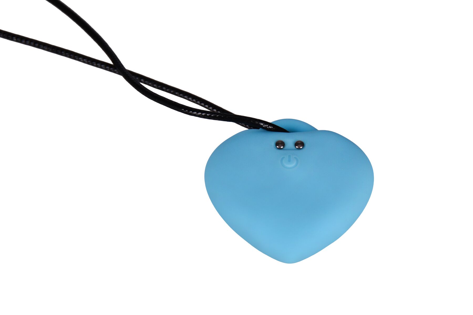 Мини-вибратор «Сердечко» FairyGasm PleasureStone blue, 9 режимов, на шнурке