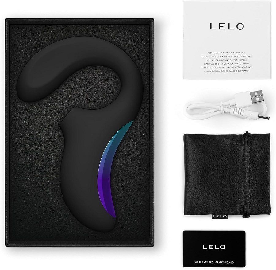 Клиторально-вагинальный звуковой стимулятор LELO Enigma WAVE Black, 3 типа стимуляции