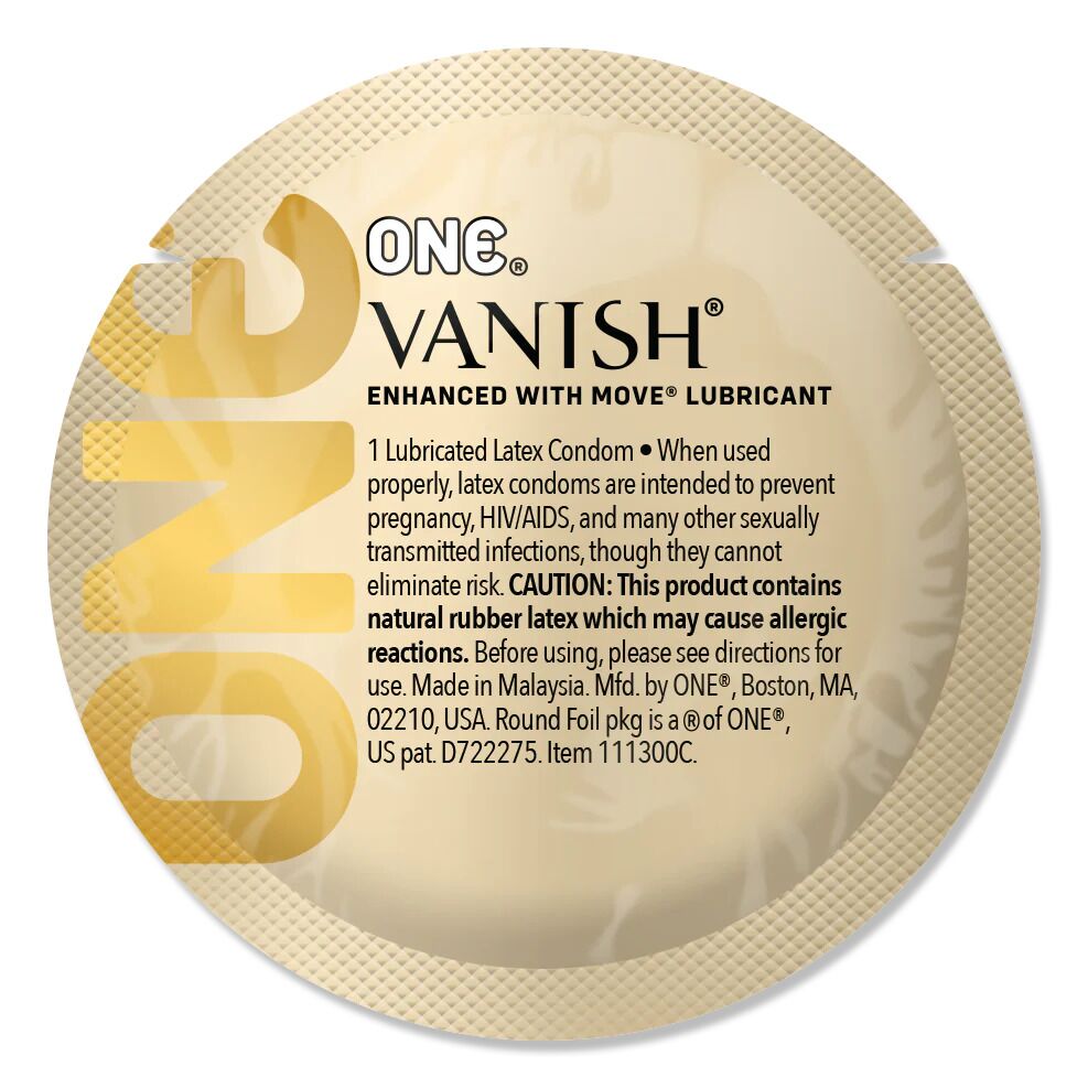 Набор презервативов ONE Vanish Hyperthin, 100 шт, ультратонкие, со смазкой, упаковка-тубус