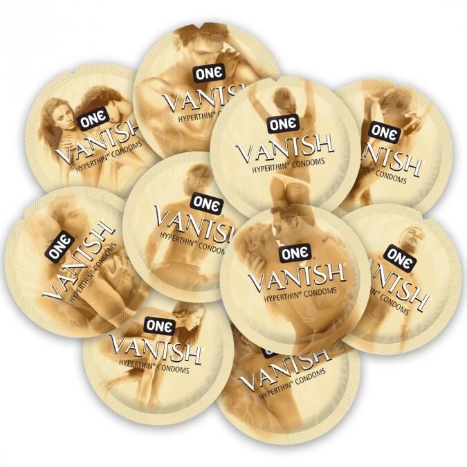Набор презервативов ONE Vanish Hyperthin, 100 шт, ультратонкие, со смазкой, упаковка-тубус