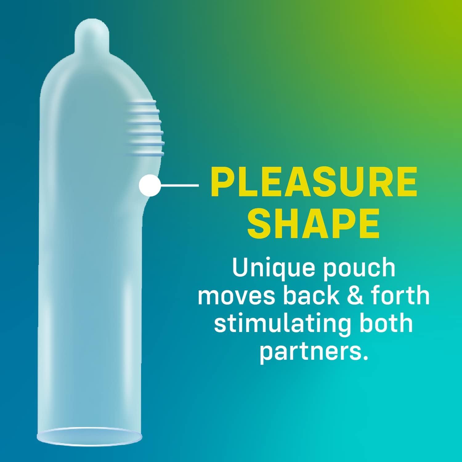 Набор презервативов ONE Pleasure Plus, 100 шт, с ребристым участком на конце, упаковка-тубус