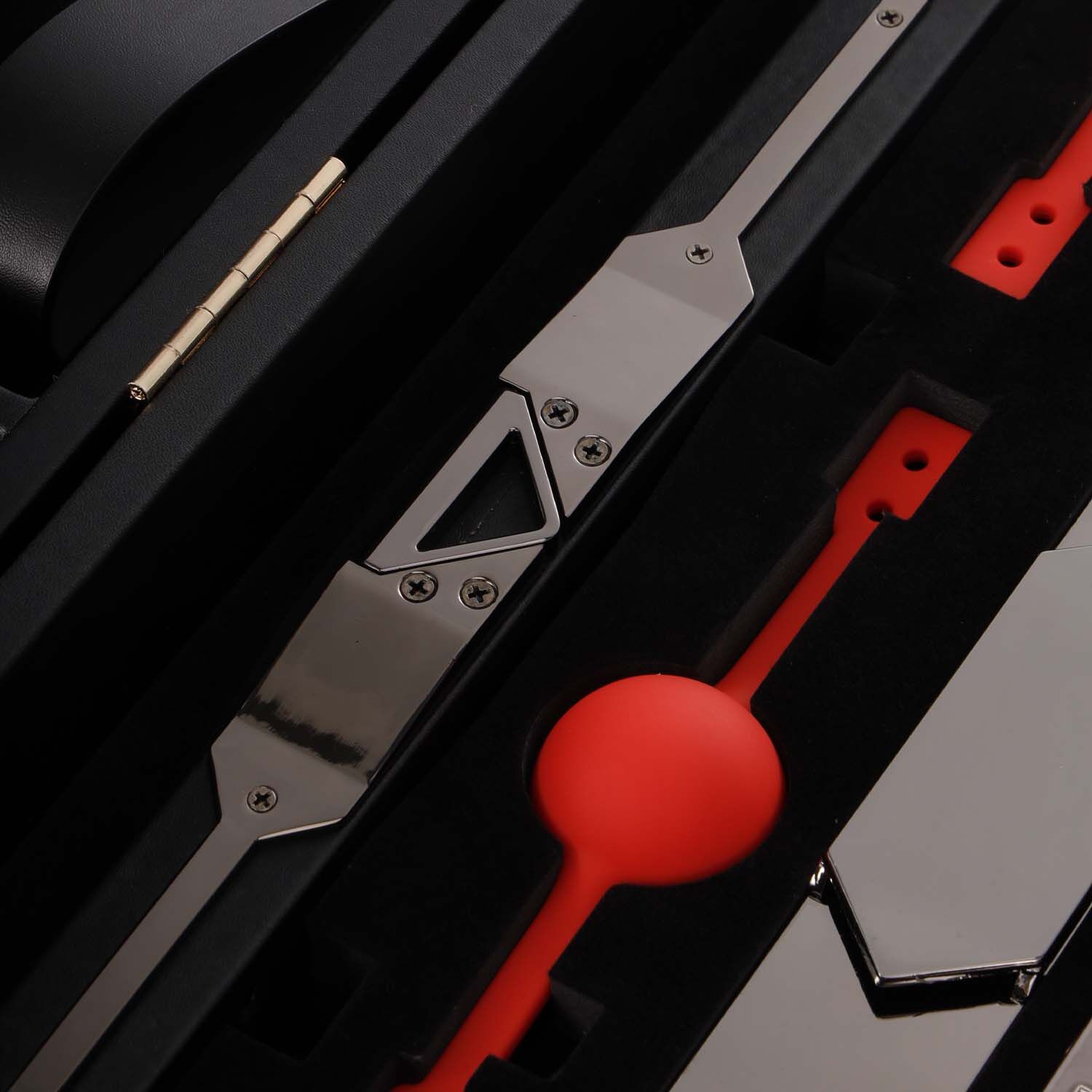 БДСМ-набор LOCKINK All-in-1 BDSM Play Kit, черный, ремни, маска, кляпы, анальные пробки, свечи