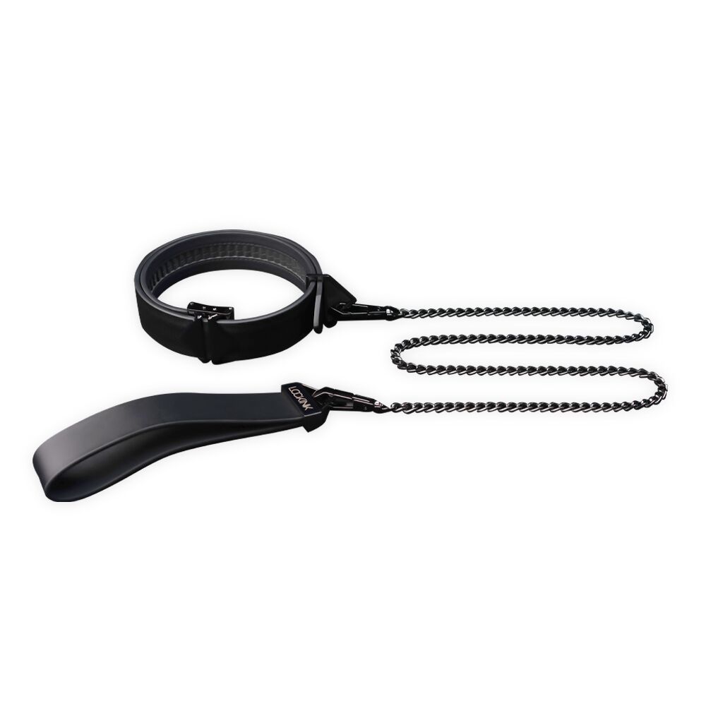 БДСМ-набор LOCKINK Bondage & Restraint Set, черный, натуральная кожа, фиксаторы, маска, кляп