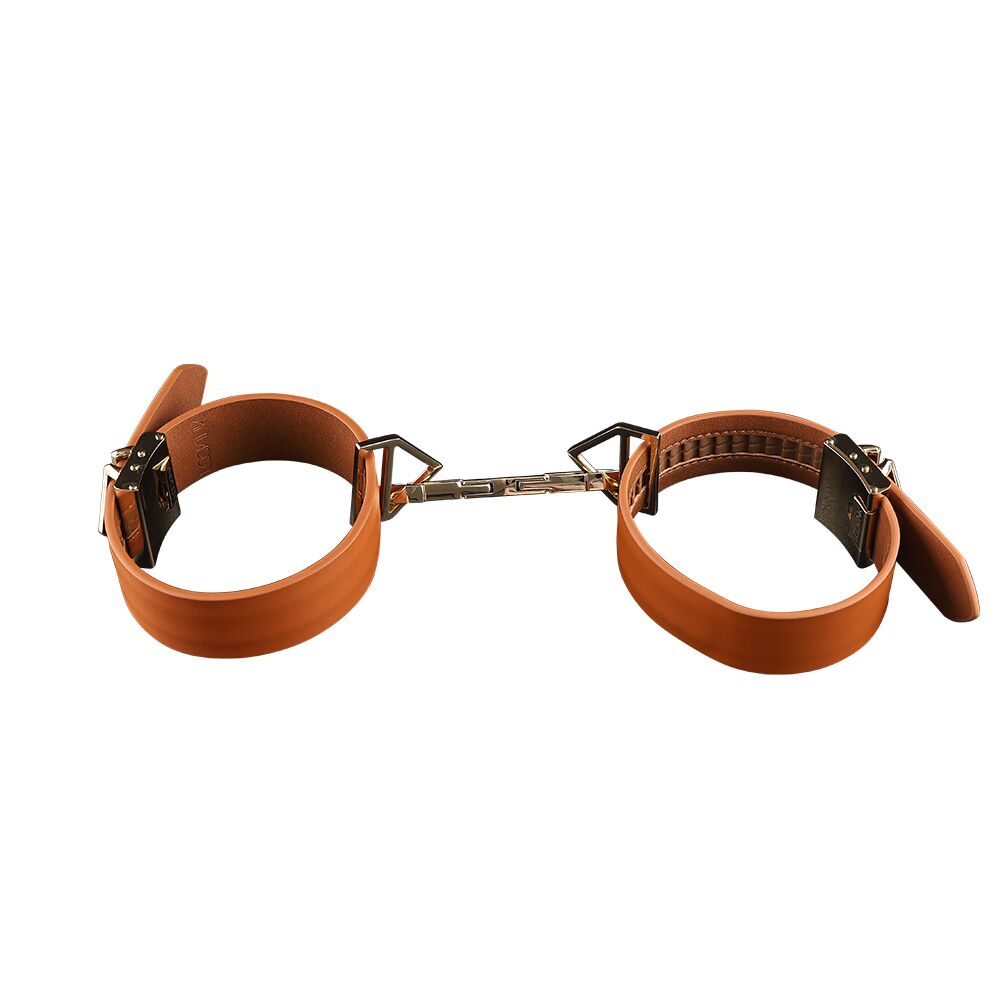 Фиксаторы для рук и ног LOCKINK Wristcuffs/Anklecuffs, коричневые, натуральная кожа