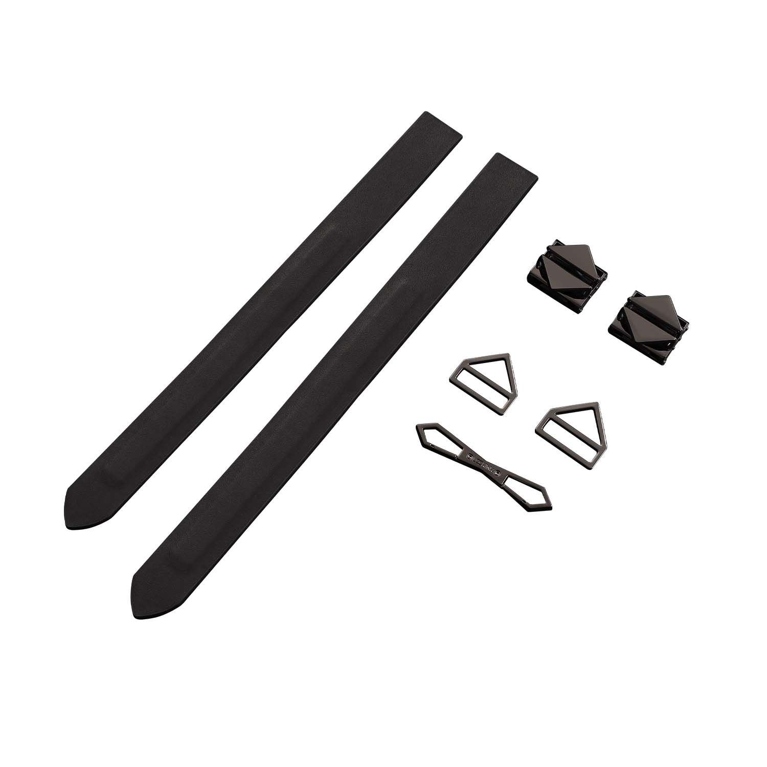 Фиксаторы для рук и ног LOCKINK Wristcuffs/Anklecuffs, черные, натуральная кожа