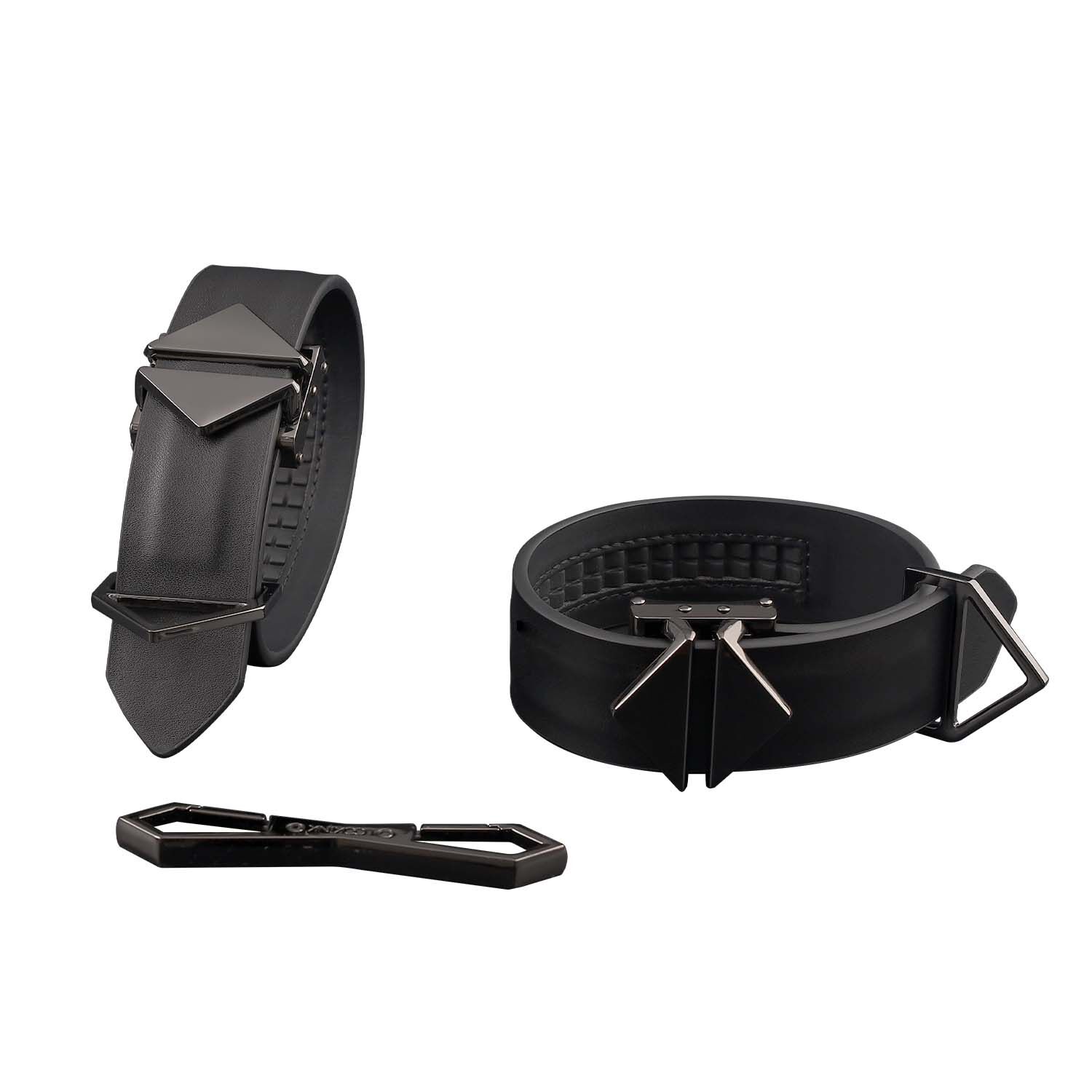 Фиксаторы для рук и ног LOCKINK Wristcuffs/Anklecuffs, черные, натуральная кожа