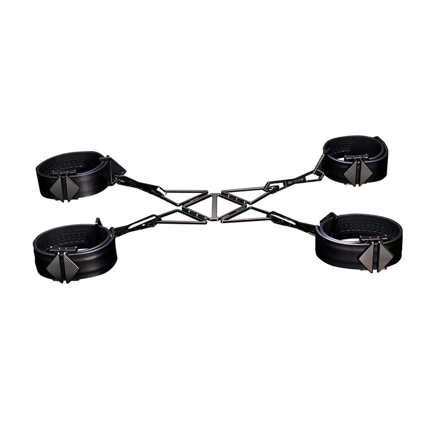 Набор фиксаторов для рук и ног LOCKINK Hogtie Set, черный, ремни из натуральной кожи