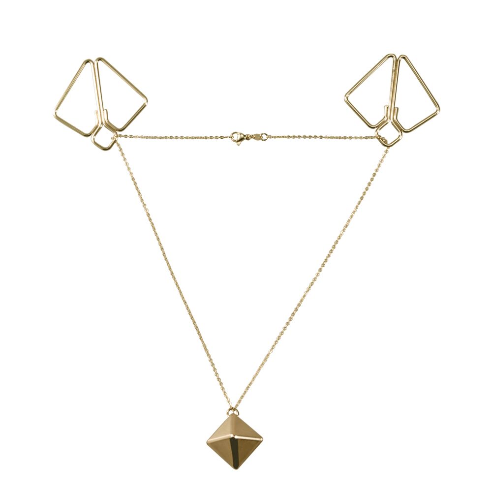 Зажимы для сосков с тяжелой подвеской LOCKINK Nipple Clamps with Heavy Pendant, золотистые