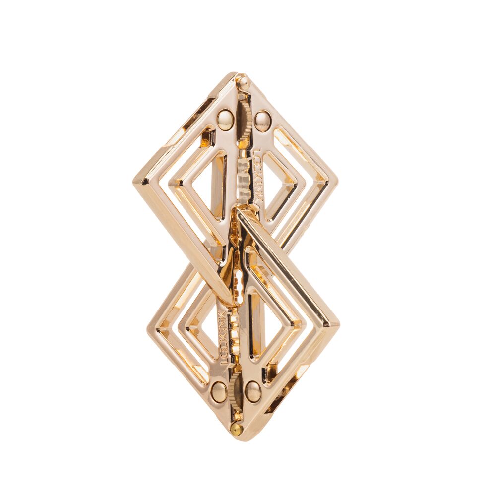 Зажимы для сосков с легкой подвеской LOCKINK Adjustable Nipple Clamps with Light Pendant, золотистые
