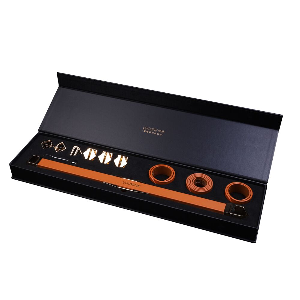 Фиксатор-распорка LOCKINK Adjustable Spreader Bar Set, коричневый, кожаный, ремни для шеи, рук/ног