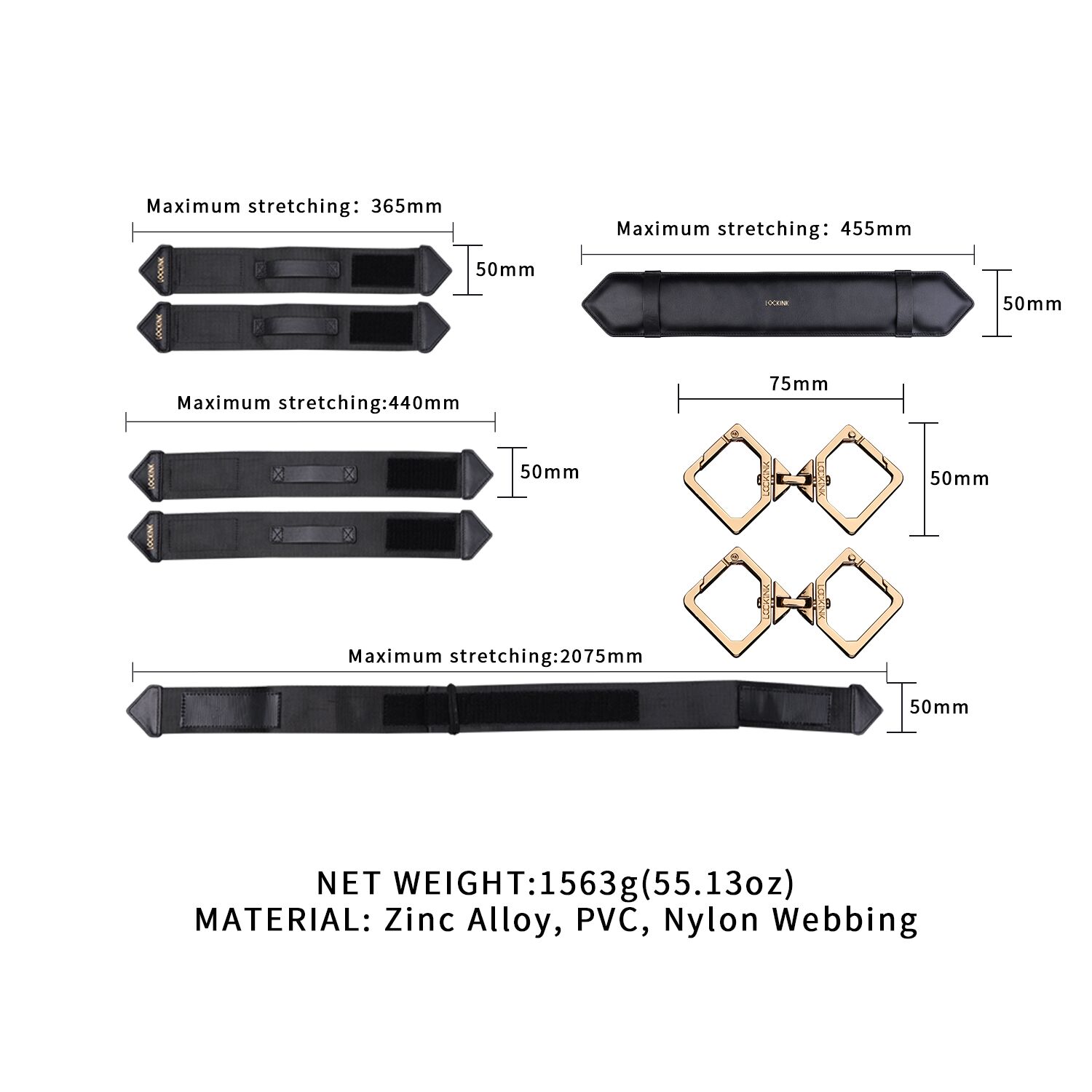 Фіксатори для рук та ніг LOCKINK Leg Spreader Strap
