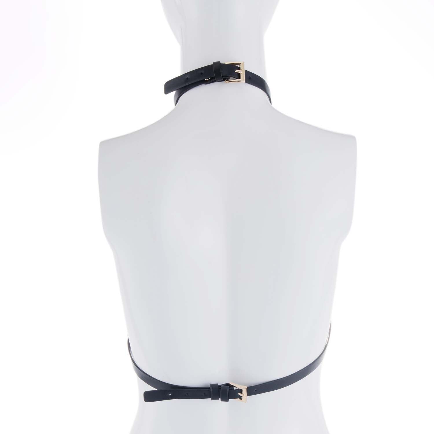 Портупея на грудь LOCKINK SEVANDA Queen Chest Harness with Removable Bra, черная, со съемными пэстис
