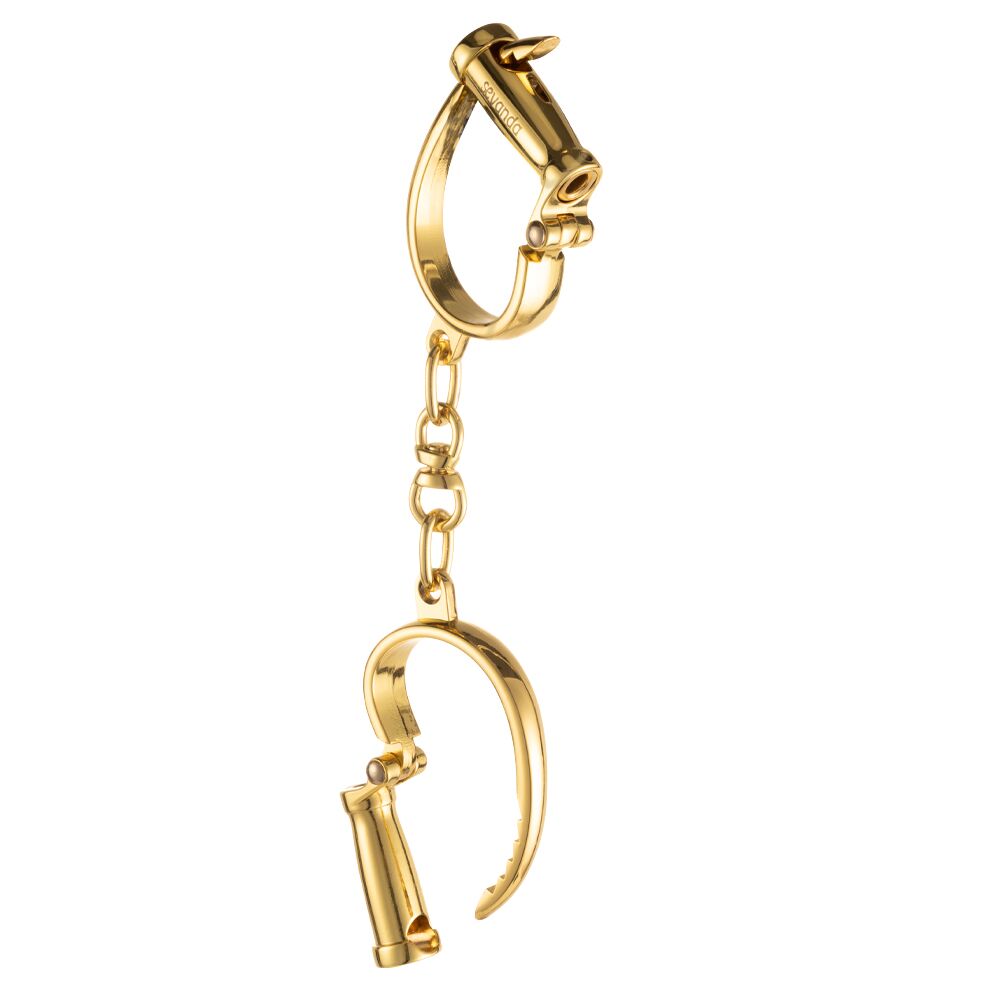 Наручники LOCKINK Love-slave Handcuffs, золотистые, металлические, в форме стремян