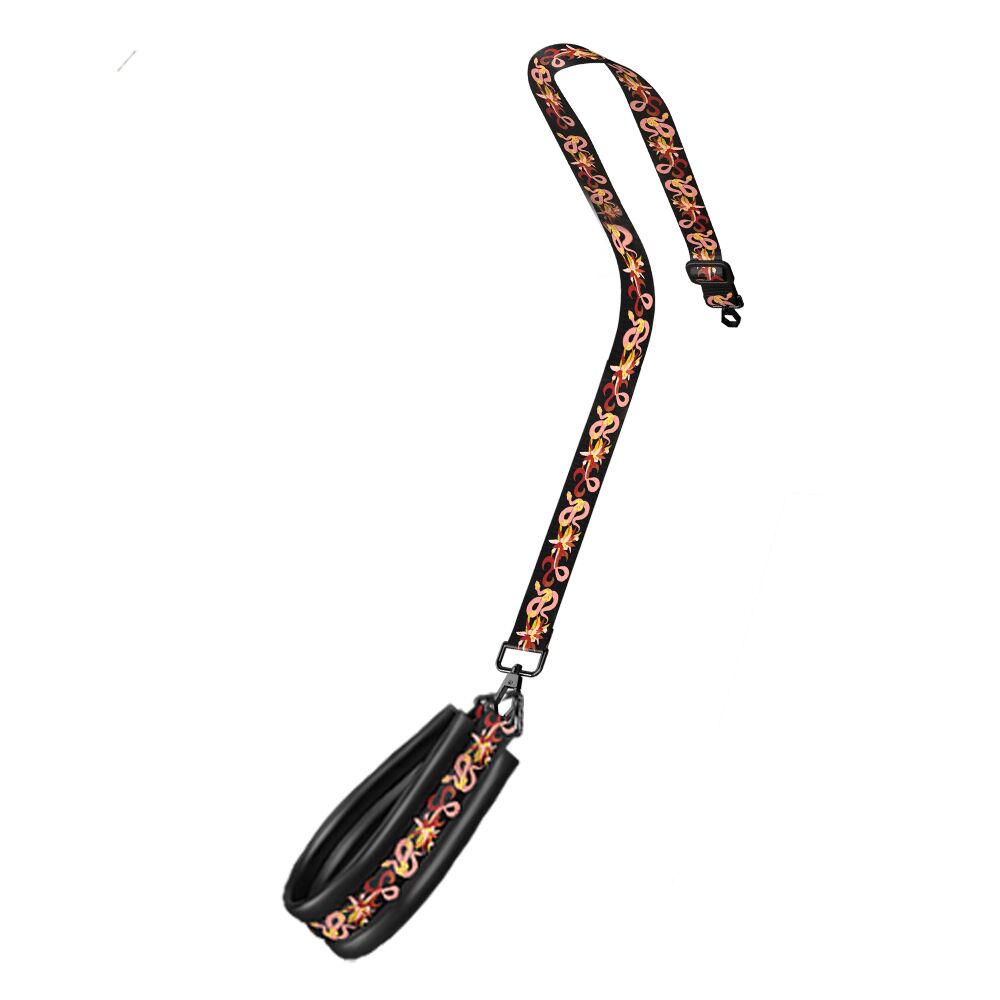 БДСМ-набір LOCKINK The Flowering Serpent Bondage Set, чорний, з малюнком у вигляді змій, 12 предметів
