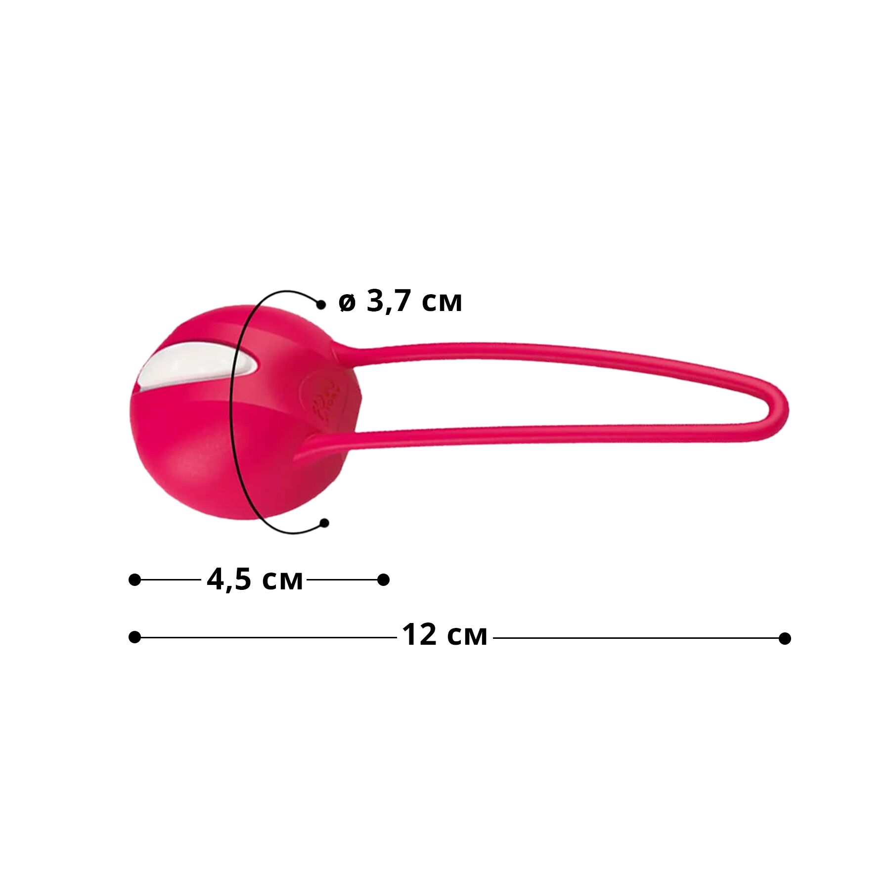 Вагінальна кулька Fun Factory SMARTBALL UNO, червона, одинарна, діаметр 3,6 см