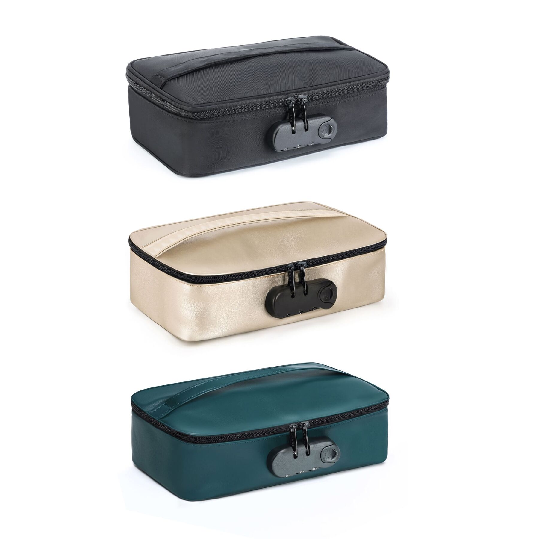 Кейс для іграшок Dorcel DISCREET BOX LUXURY GREEN, кодовий замок, 27×16×7,62 см