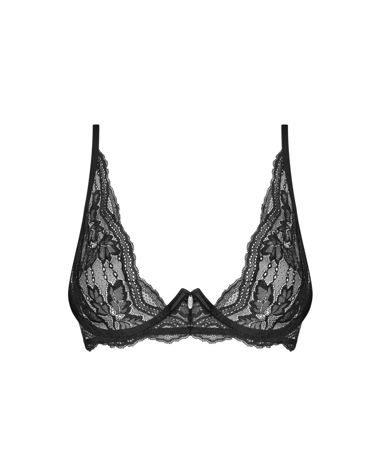 Бюстгальтер Obsessive Nutris bra, XS/S, мереживо, м’які чашки, кісточки під грудьми