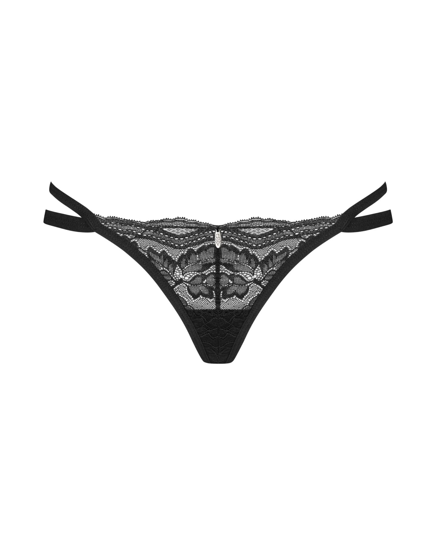 Трусики-стрінги Obsessive Nutris thong, XS/S, мереживні, дуже м’які, з подвійними боковинками