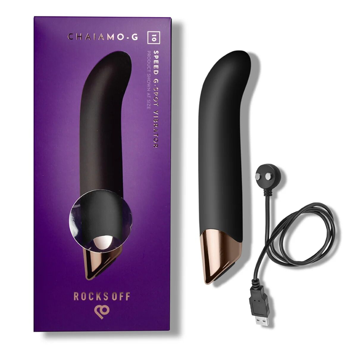 Вибратор для точки G Rocks Off Chaiamo G Black, 10 режимов