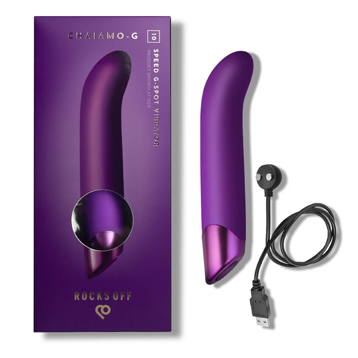 Вибратор для точки G Rocks Off Chaiamo G Purple, 10 режимов