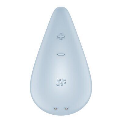 Вибратор для наружной стимуляции Satisfyer Dew Drop Blue, 2 мотора, 12 режимов, мягкий корпус