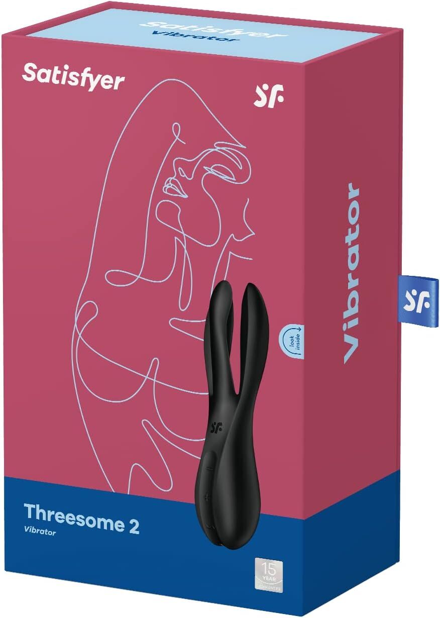 Клиторальный вибратор Satisfyer Threesome 2 Black, 3 гибких пальчика, 3 мотора