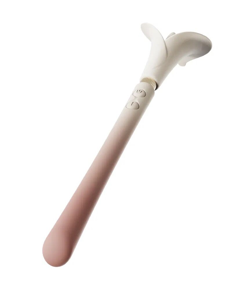 Роскошный вибромассажер Zalo – Calla Blossom Pink, двусторонний, 2 мотора