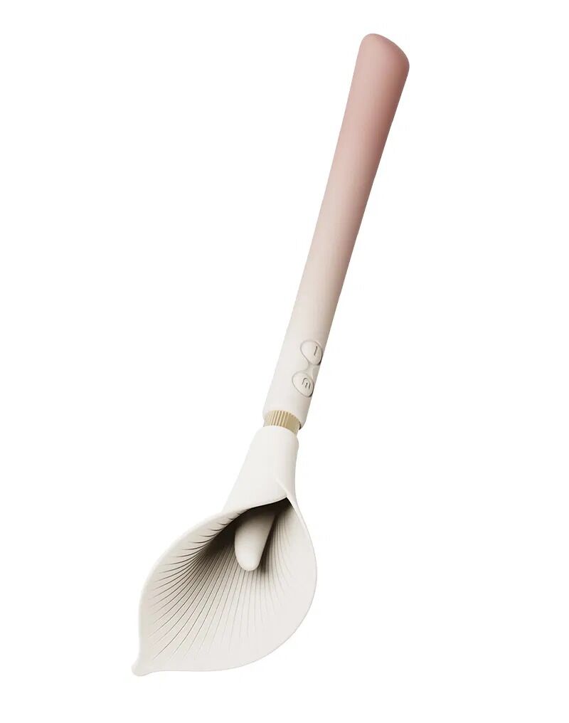 Роскошный вибромассажер Zalo – Calla Blossom Pink, двусторонний, 2 мотора