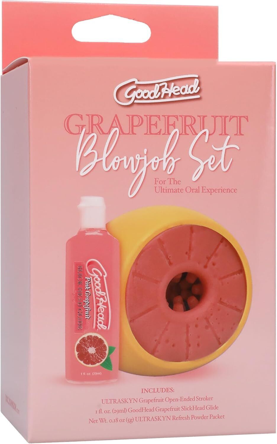 Набор для минета Doc Johnson GoodHead Grapefruit Blowjob Set - Yellow (мятая упаковка!!!)