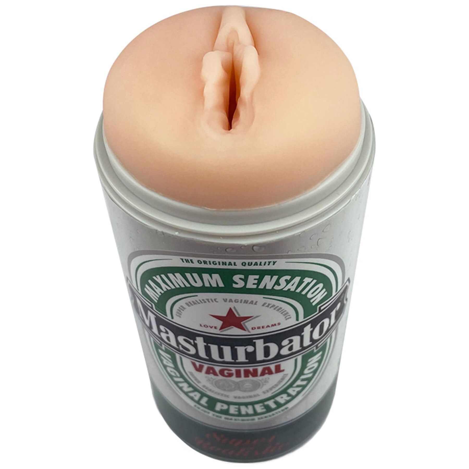 Мастурбатор-вагіна Alive Heineken Vagina II у вигляді банки пива, реалістичний