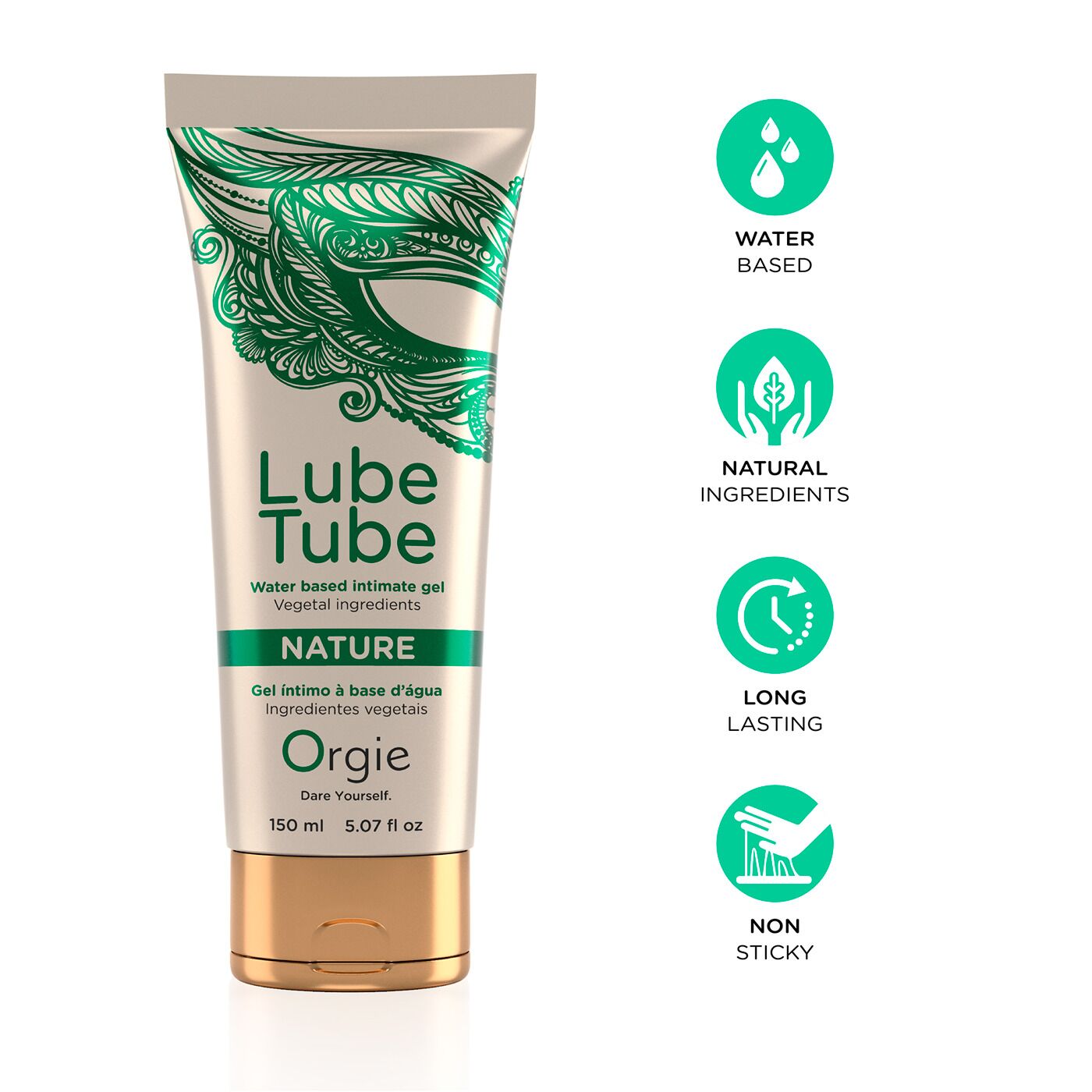 Лубрикант на водной основе Orgie Lube Tube Nature, 150 мл, натуральный состав, увлажняет, успокаивает