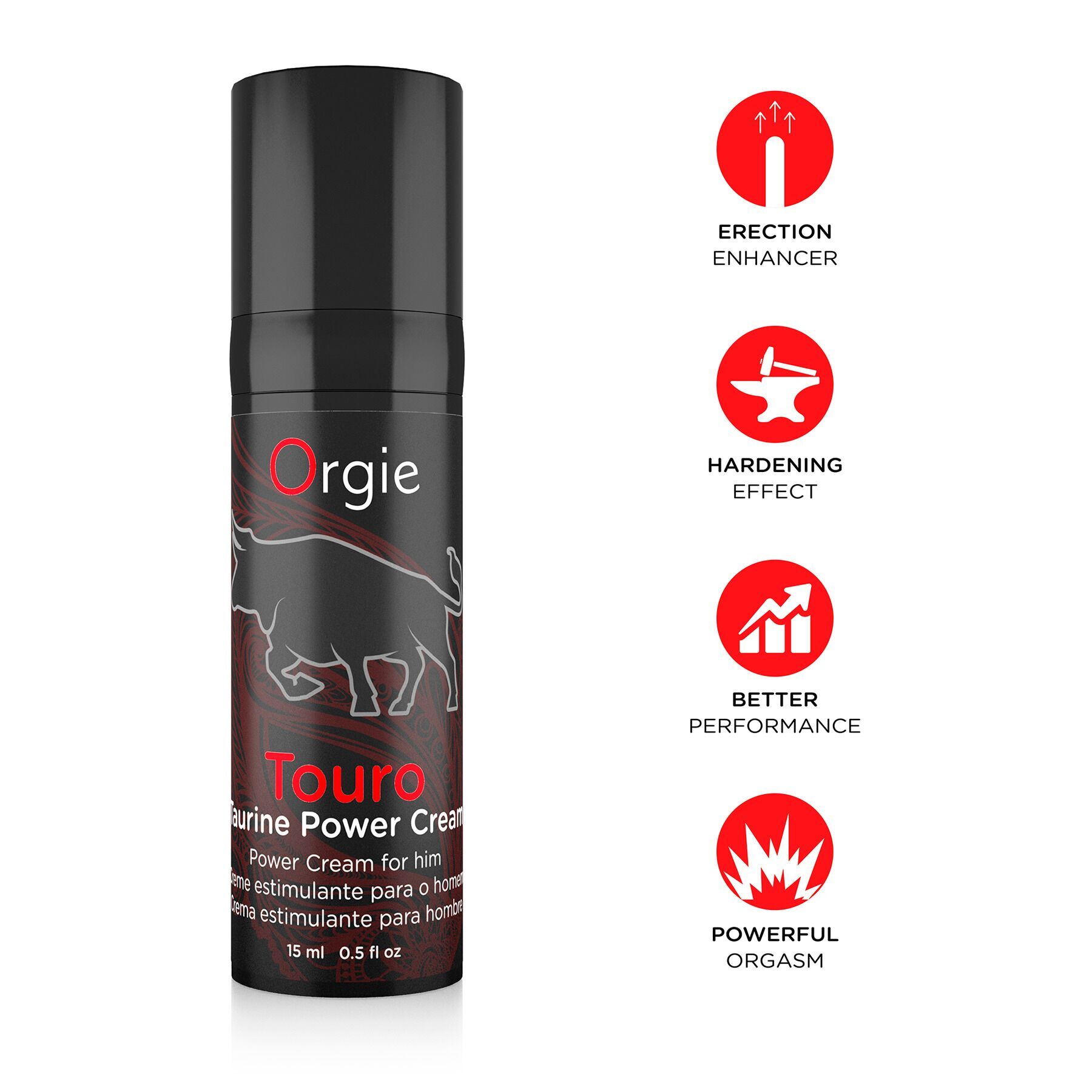 Крем для посилення ерекції Orgie Touro Power Cream, 15 мл (м'яте паковання!!!)