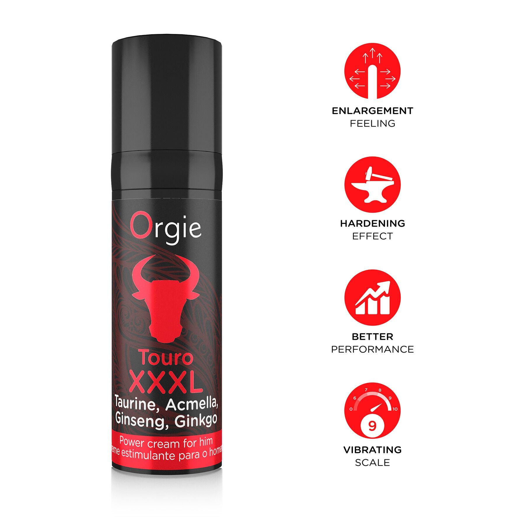 Крем для посилення ерекції Orgie Touro XXXL Power Cream, 15 мл (м'яте паковання!!!)