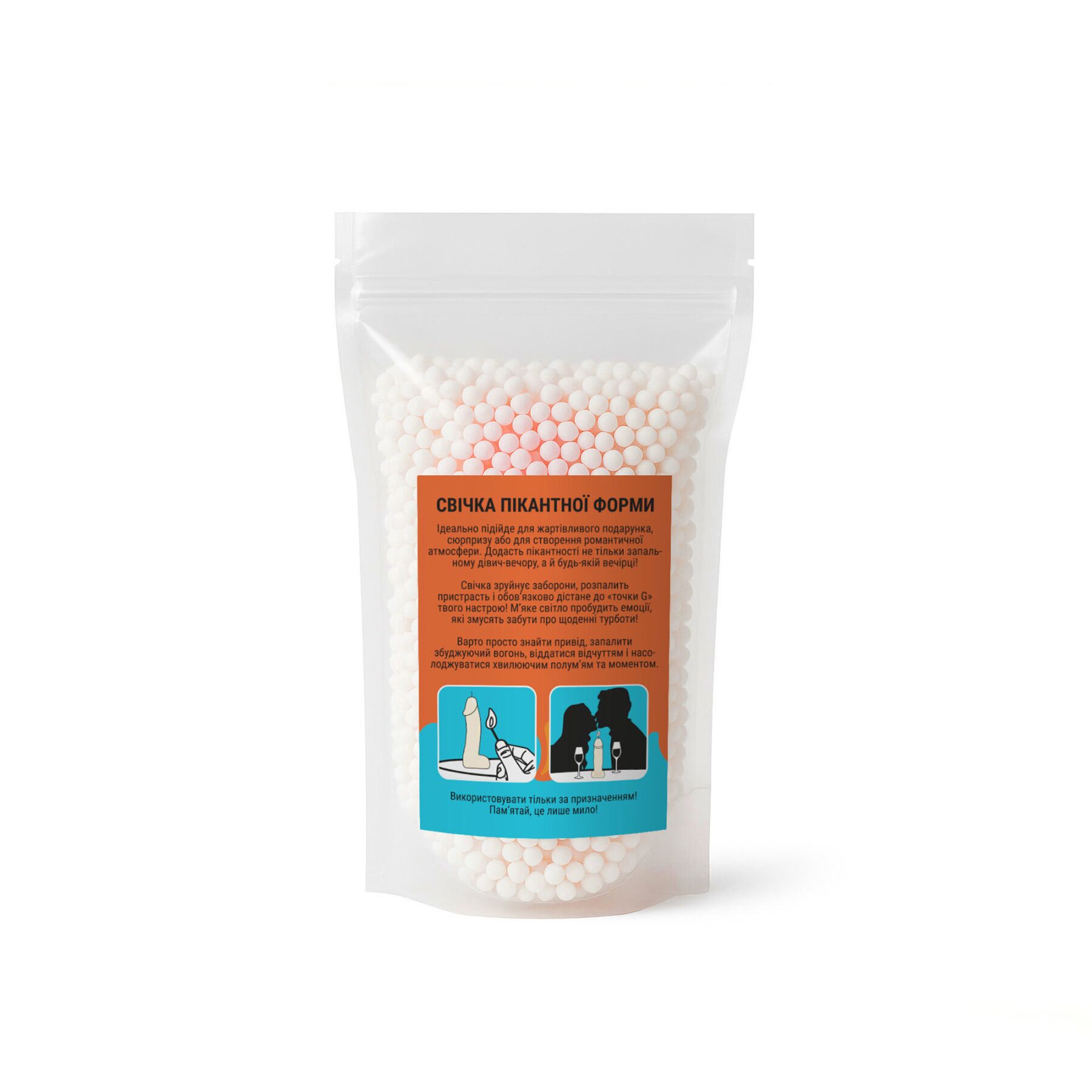 Свічка у вигляді члена Чистий Кайф MEDIUM Orange