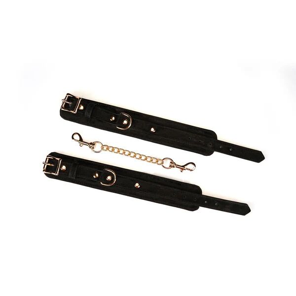 Наручники Liebe Seele Boudoir Amor Wrist Cuffs Black, соединительная цепочка на карабинах