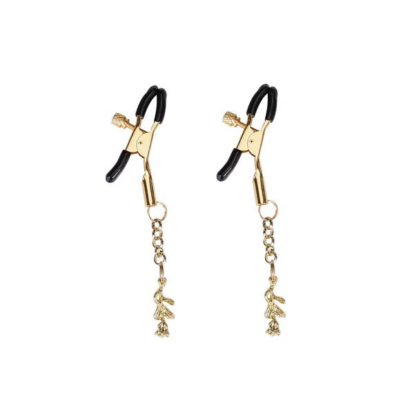 Зажимы для сосков с подвеской Liebe Seele Rose Pendant Nipple Clamps Gold