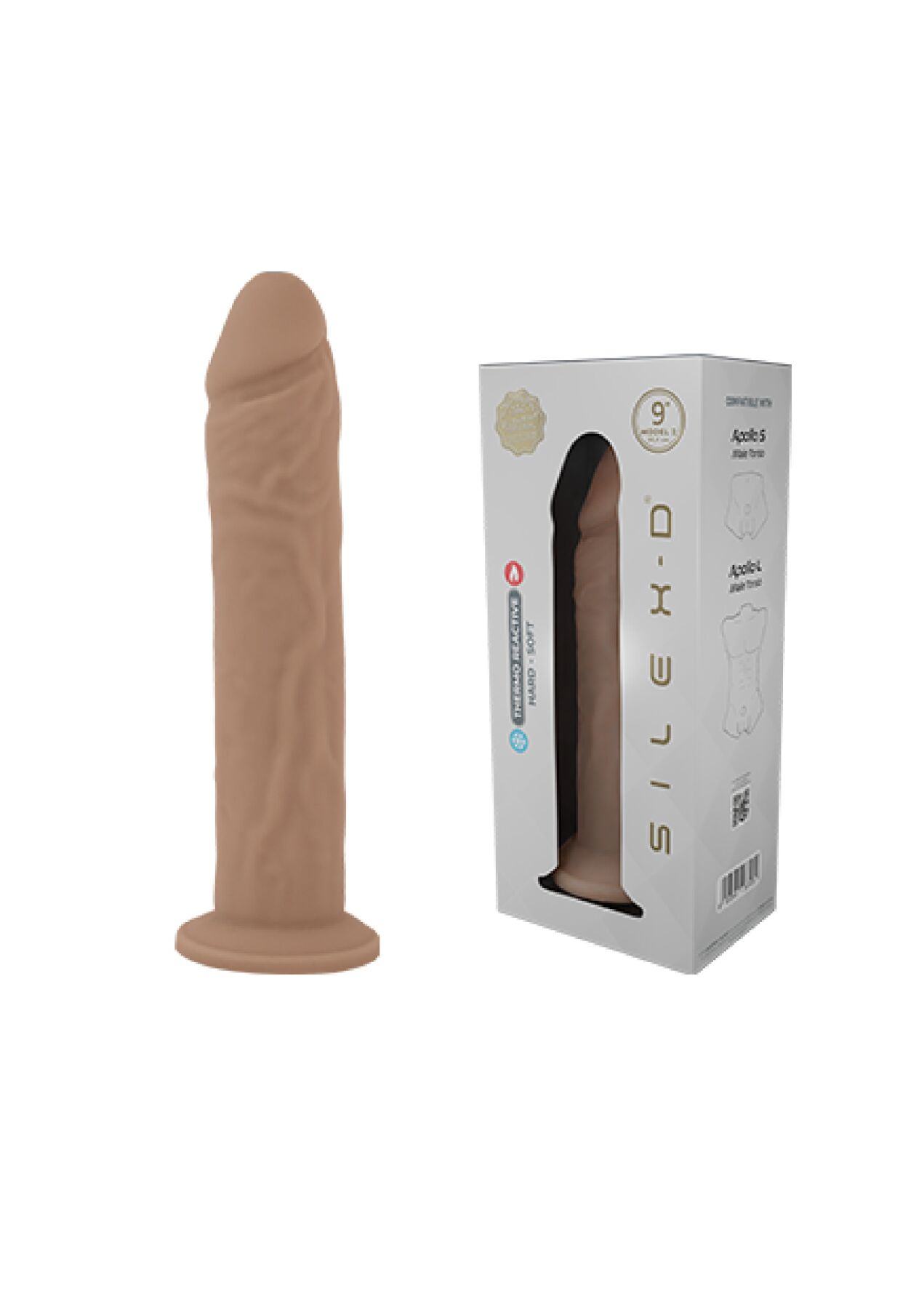 Фаллоимитатор SilexD Flesh (MODEL 2 size 9in) Liquid Silicone, подходит для торса Apollo S и L