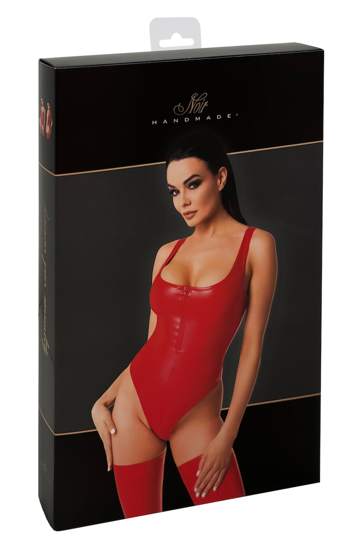 Боді Noir Handmade F352 Red powerwetlook body - M