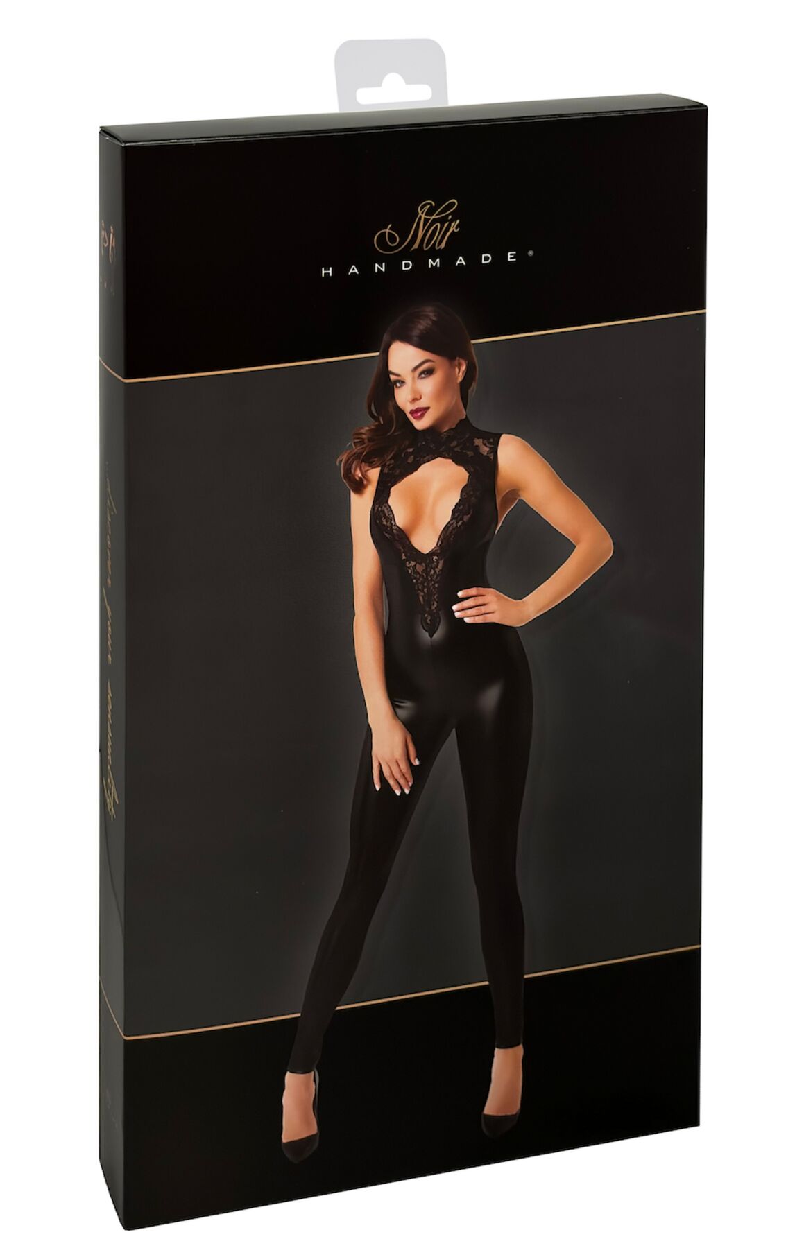 Комбинезон Noir Handmade F342 Powerwetlook and lace overall - S