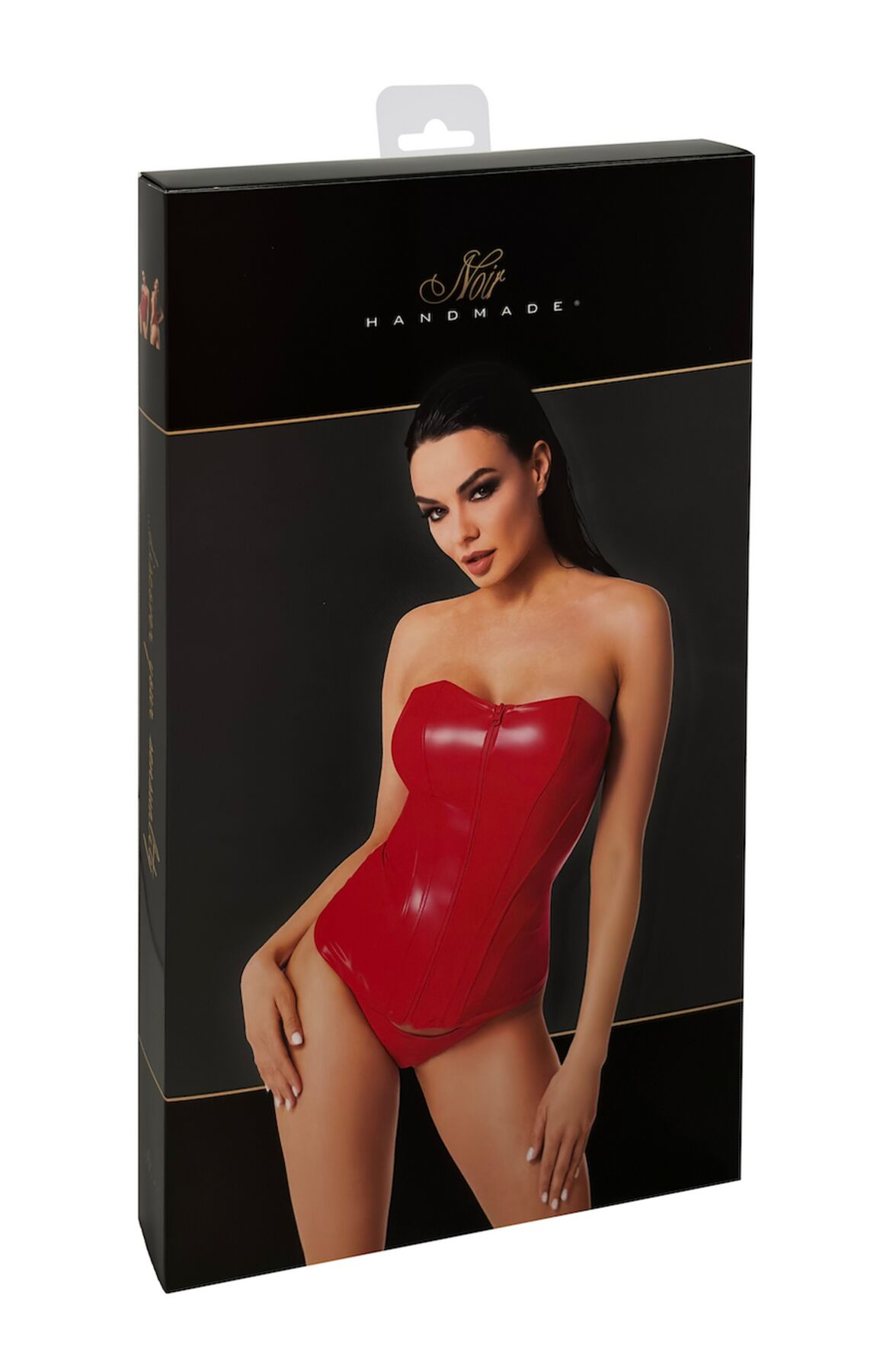 Корсет Noir Handmade F355 Red powerwetlook corset - 3XL