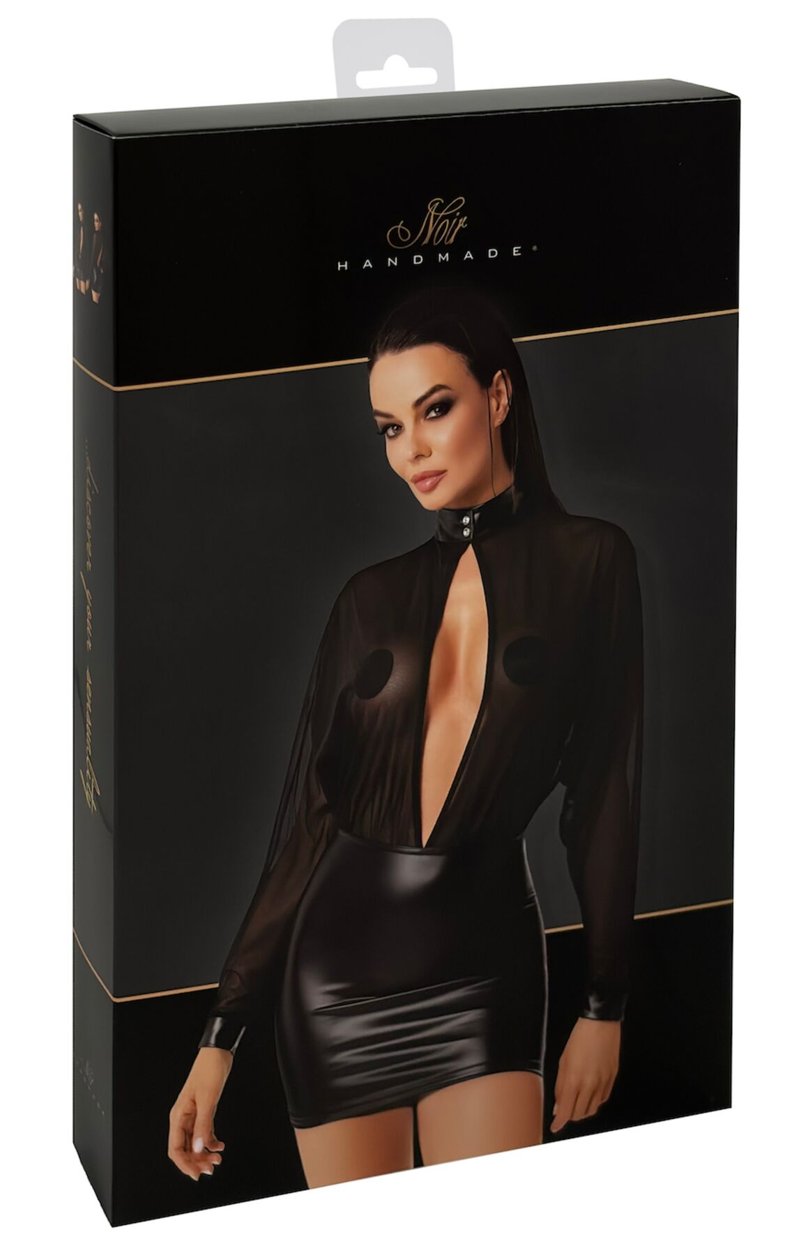 Сукня Noir Handmade F348 Powerwetlook and tulle dress - 5XL