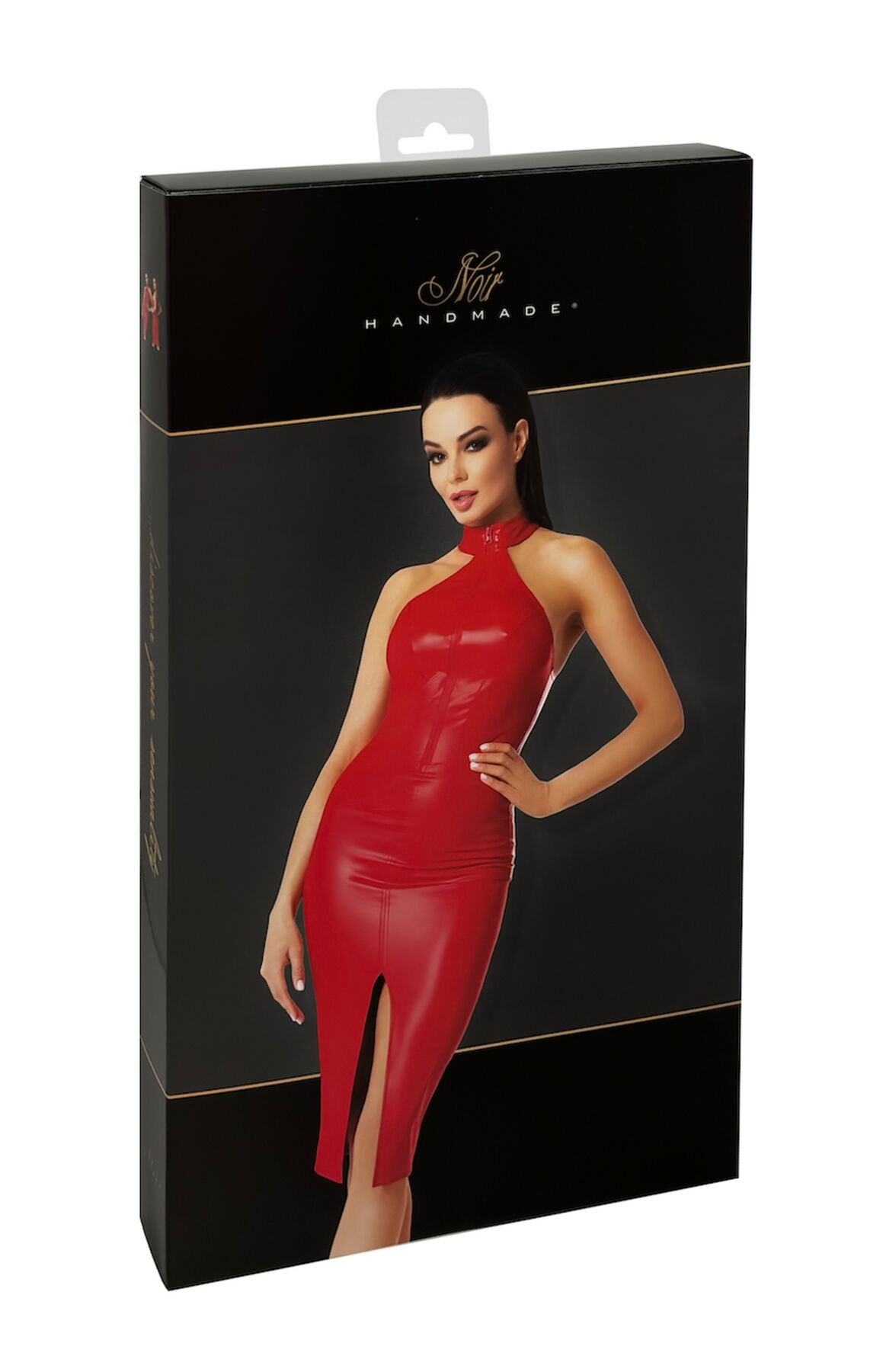 Платье Noir Handmade F354 Red powerwetlook dress - 3XL