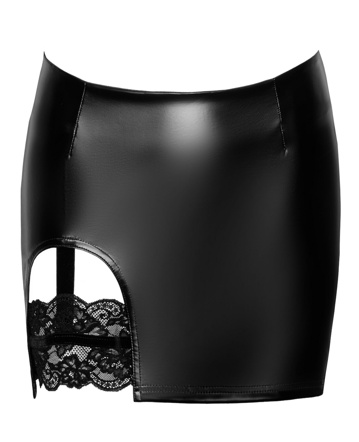 Юбка Noir Handmade F345 Powerwetlook skirt with garter - XXL